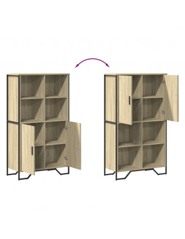 Credenza Rovere Sonoma 79,5x35,5x137,5 cm in Legno Multistrato