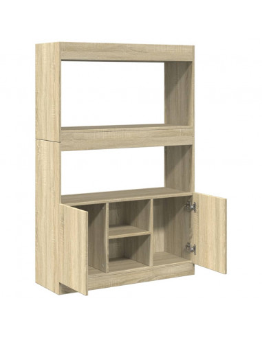 Credenza Rovere Sonoma 92x33x140 cm in Legno Multistrato