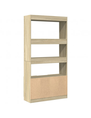 Credenza Rovere Sonoma 92x33x180 cm in Legno Multistrato