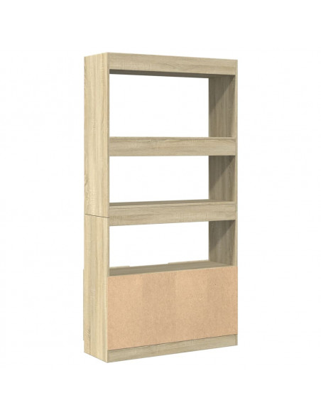 Credenza Rovere Sonoma 92x33x180 cm in Legno Multistrato