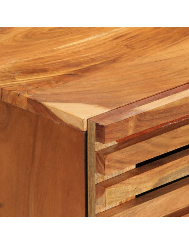 Credenze 2 pz 60x34x75 cm in Legno Massello di Acacia
