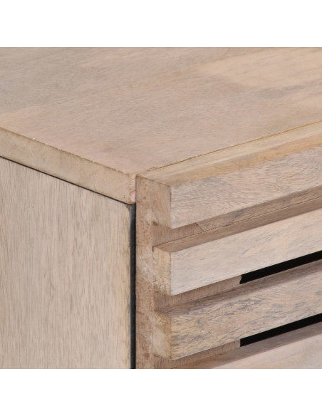 Credenze 2 pz 60x34x75 cm in Legno Massello di Mango