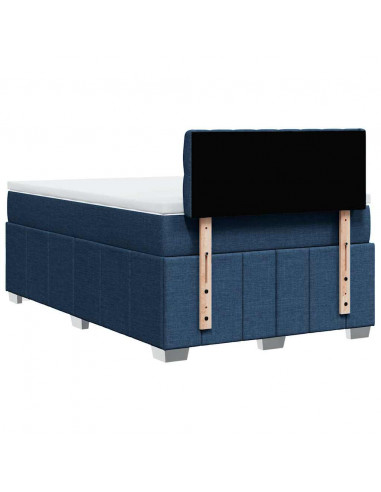 Giroletto a Molle con Materasso Blu 120x200 cm in Tessuto