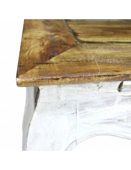 Tavolino Laterale in Legno Massello di Mogano 50x50x35 cm