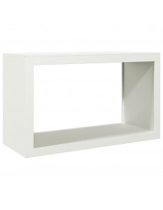 Rastrelliera per Legna da Ardere Bianca 100x40x60 cm in Acciaio 2