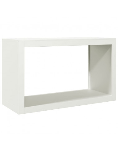 Rastrelliera per Legna da Ardere Bianca 100x40x60 cm in Acciaio