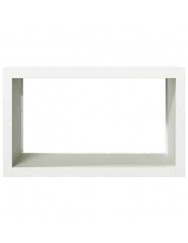 Rastrelliera per Legna da Ardere Bianca 100x40x60 cm in Acciaio