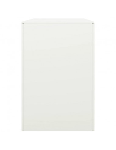 Rastrelliera per Legna da Ardere Bianca 100x40x60 cm in Acciaio