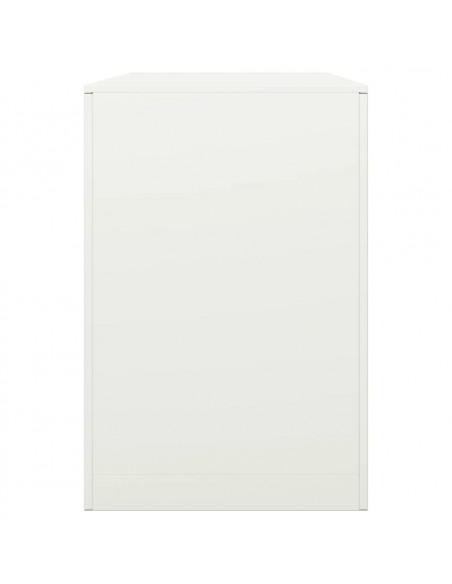 Rastrelliera per Legna da Ardere Bianca 100x40x60 cm in Acciaio