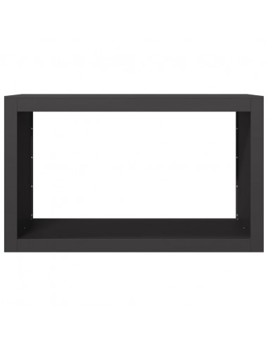 Rastrelliera per Legna da Ardere Nera 100x40x60 cm in Acciaio