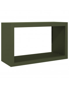 Rastrelliera per Legna da Ardere Verde 100x40x60 cm in Acciaio 2