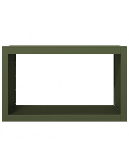 Rastrelliera per Legna da Ardere Verde 100x40x60 cm in Acciaio