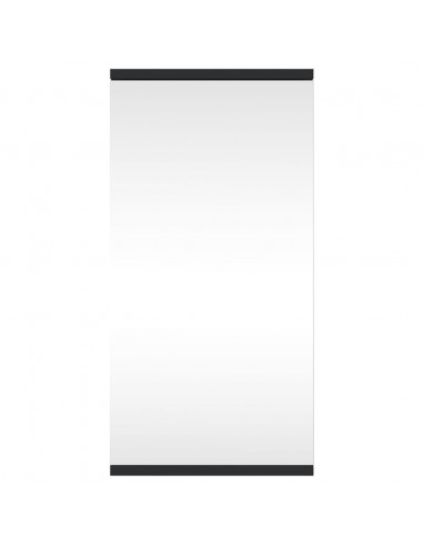 Armadietto Angolare con Specchio da Bagno Nero 30x24x60 cm