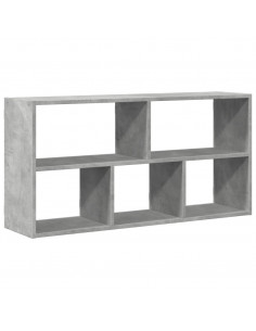 Scaffale a Muro Grigio Cemento 100x25x50 cm Legno Multistrato 2