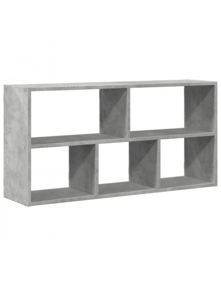 Scaffale a Muro Grigio Cemento 100x25x50 cm Legno Multistrato