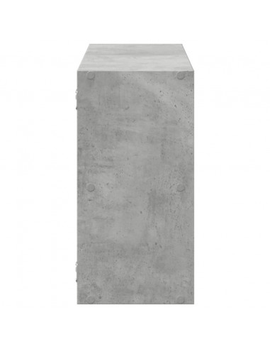 Scaffale a Muro Grigio Cemento 100x25x50 cm Legno Multistrato