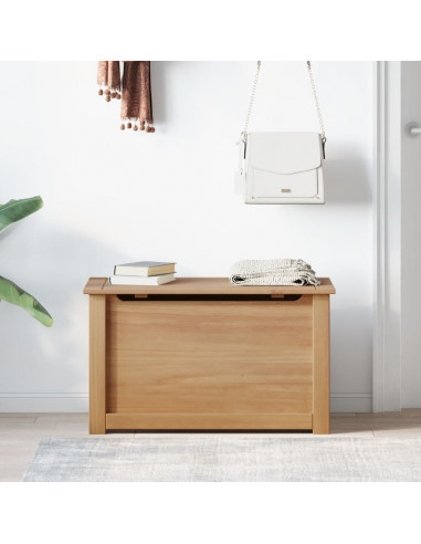 Cesta con Coperchio Panama 79x42x46 cm Legno Massello di Pino