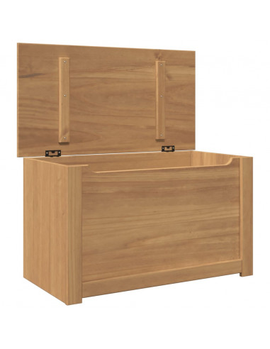 Cesta con Coperchio Panama 79x42x46 cm Legno Massello di Pino