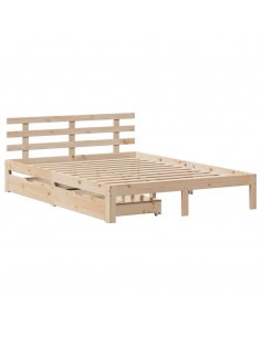 Giroletto con Cassetti 120x200 cm in Legno Massello di Pino 2