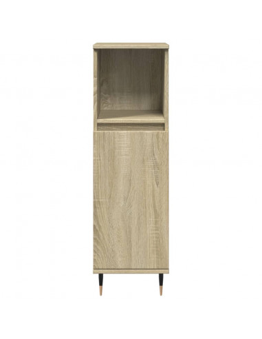 Set Mobili da Bagno 3 pz Rovere Sonoma in Legno Multistrato
