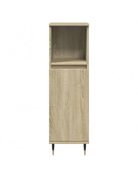 Set Mobili da Bagno 3 pz Rovere Sonoma in Legno Multistrato