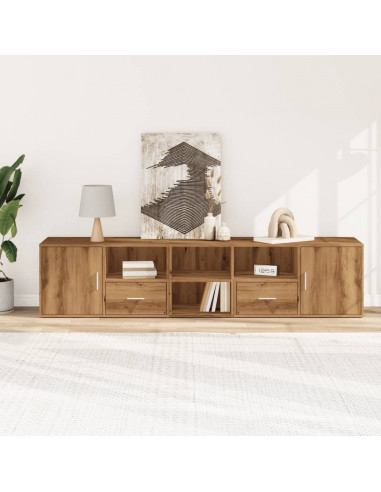 Mobile Angolare Rovere Artigianale 200x40x45 cm in Truciolato