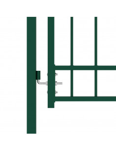 Cancello per recinzione EMMEN con punte in acciaio 104x134,5 cm verde 2