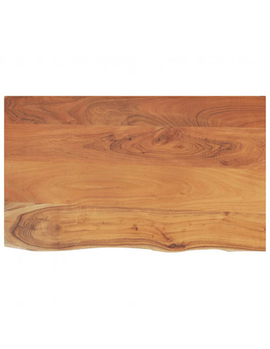 Piano Bagno 100x60x2,5 cm Rettangolare Legno Massello di Acacia