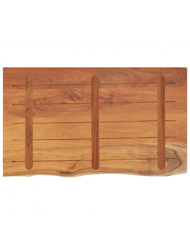 Piano Bagno 100x60x2,5 cm Rettangolare Legno Massello di Acacia