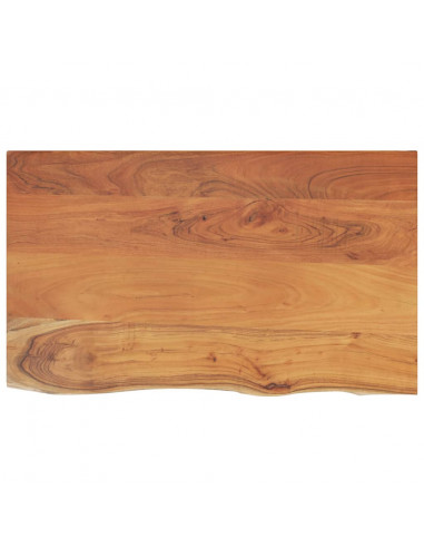 Piano Bagno 110x60x2,5 cm Rettangolare Legno Massello di Acacia