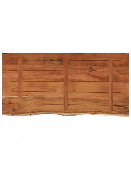 Piano Bagno 120x60x2,5 cm Rettangolare Legno Massello di Acacia