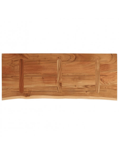 Piano Bagno 140x60x2,5 cm Rettangolare Legno Massello di Acacia