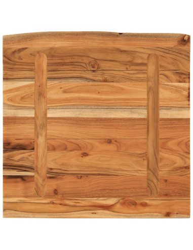 Piano Bagno 60x60x2,5 cm Quadrato Legno Massello di Acacia