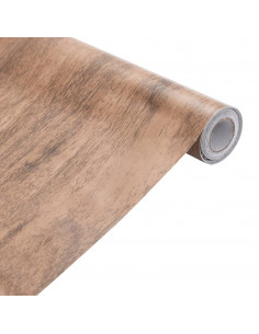 Adesivo per Mobili Autoadesivo Aspetto Legno 90x500 cm in PVC