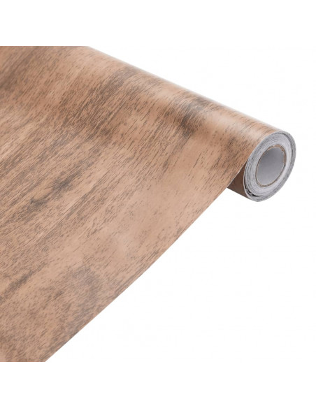 Adesivo per Mobili Autoadesivo Aspetto Legno 90x500 cm in PVC
