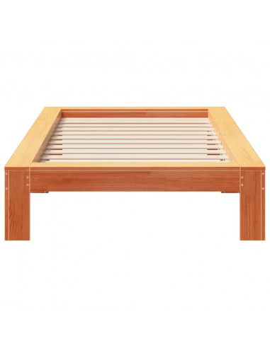 Letto senza Materasso Marrone Cera 90x190 cm in Legno di Pino