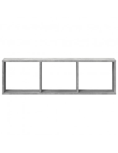 Mobile a Parete 100x16x30cm Grigio Cemento in Legno Multistrato
