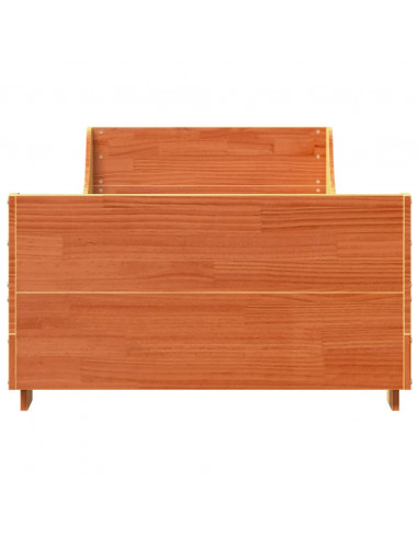 Letto senza Materasso Marrone Cera 90x200 cm Legno di Pino