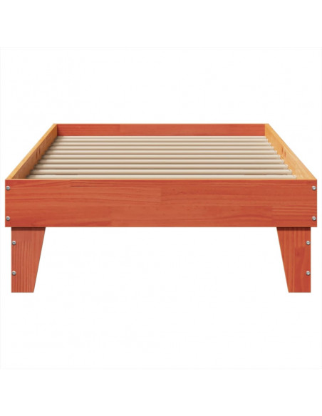Letto senza Materasso Marrone Cera 90x190 cm in Legno di Pino