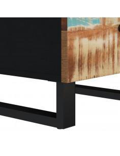 Credenza con 3 Cassetti 40x33,5x75cm Legno Massello di Recupero 2