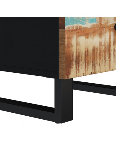 Credenza con 3 Cassetti 40x33,5x75cm Legno Massello di Recupero