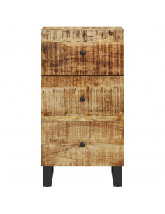 Credenza con 3 Cassetti 40x33,5x75 cm Legno Massello di Mango 2