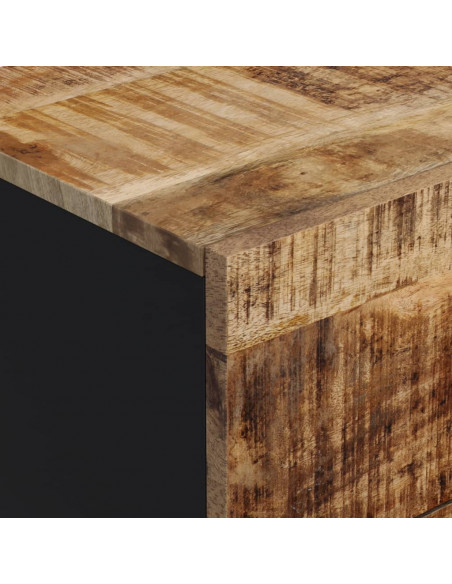 Credenza con 3 Cassetti 40x33,5x75 cm Legno Massello di Mango