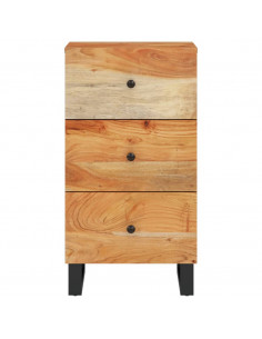 Credenza con 3 Cassetti 40x33,5x75 cm Legno Massello di Acacia 2