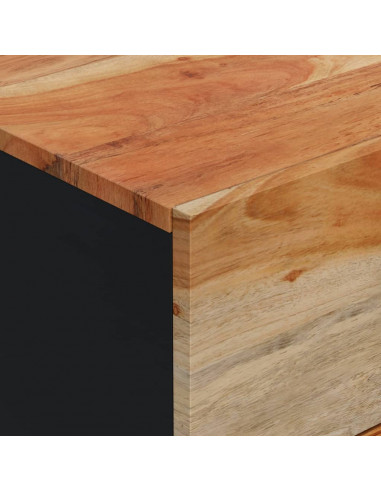 Credenza con 3 Cassetti 40x33,5x75 cm Legno Massello di Acacia