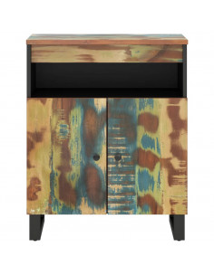 Credenza con 2 Ante 60x33x75 cm in Legno Massello di Recupero 2