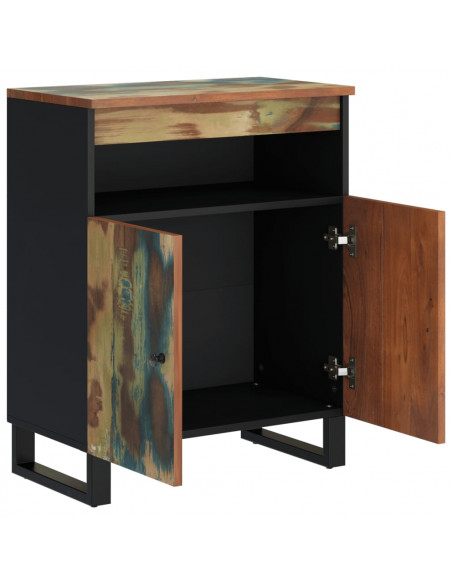 Credenza con 2 Ante 60x33x75 cm in Legno Massello di Recupero