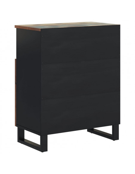 Credenza con 2 Ante 60x33x75 cm in Legno Massello di Recupero