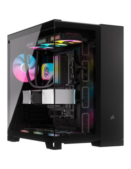 Corsair ICUE LINK 6500X RGB Black Middle Tower Vetro Temperato No-Power minITX/mATX/ATX