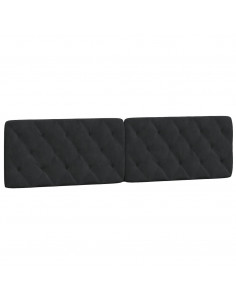 Cuscino Testiera Nero 200 cm in Velluto